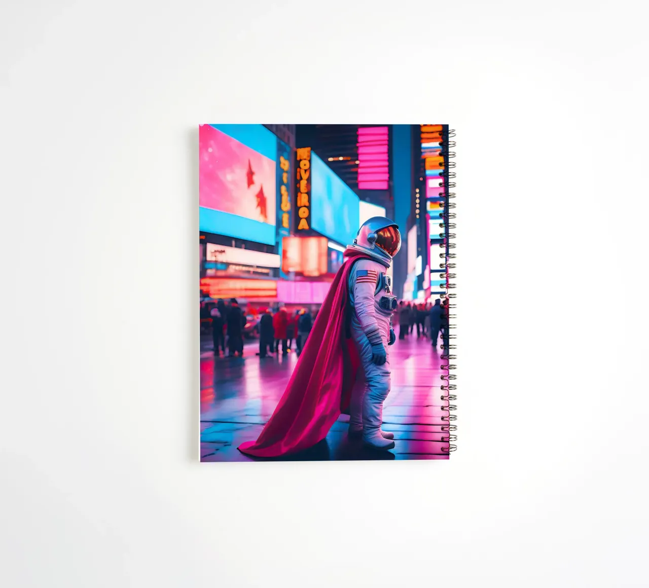 Urban astronaut spiral notebook by ICONICA Art Studio