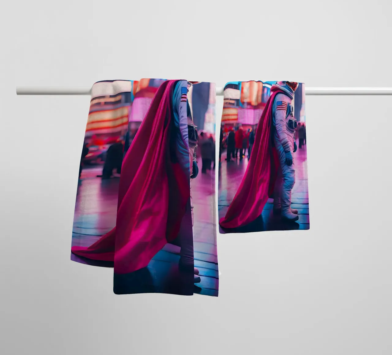 Astronauta urbano asciugamano da bagno da ICONICA Art Studio