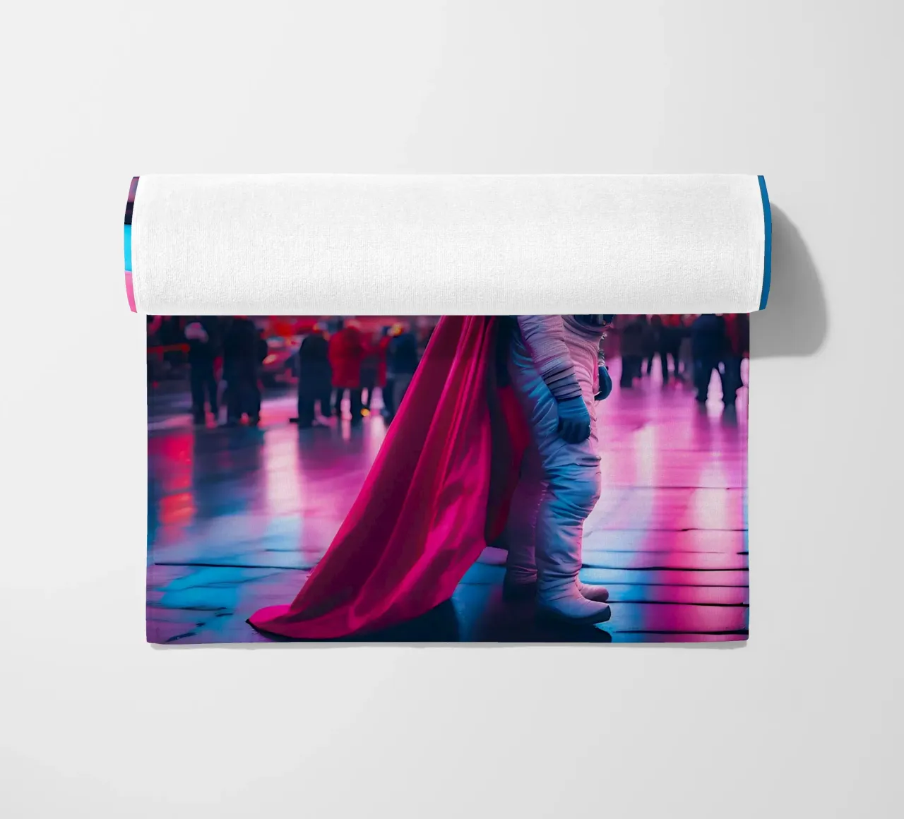 Urban astronaut beach towel by ICONICA Art Studio