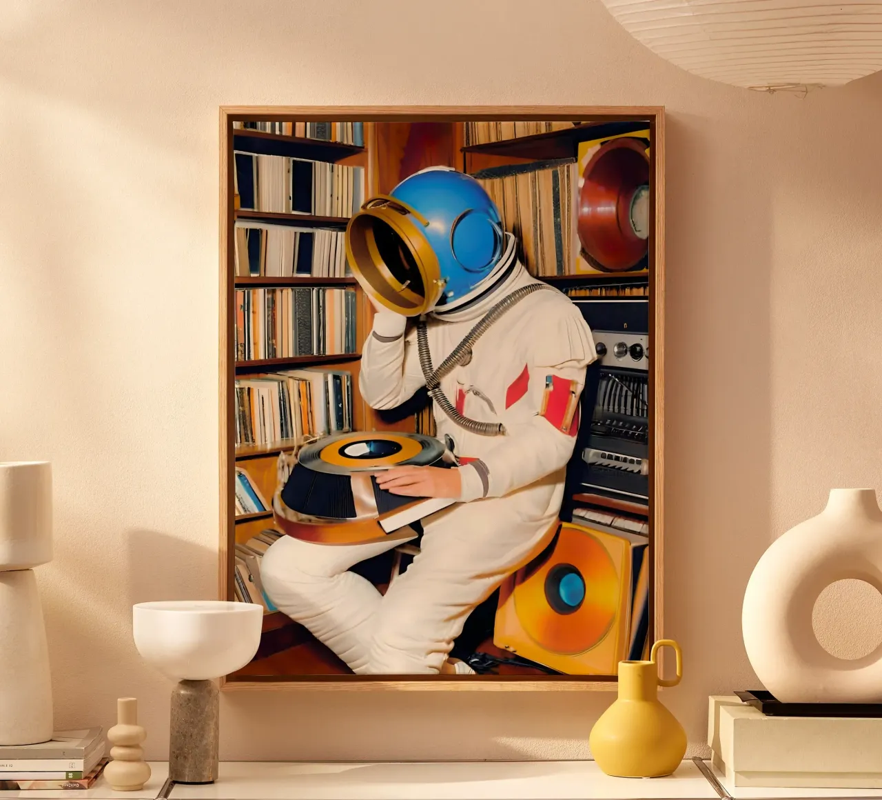 Sulla frequenza dello spazio tela con Cornice a cassetta da ICONICA Art Studio