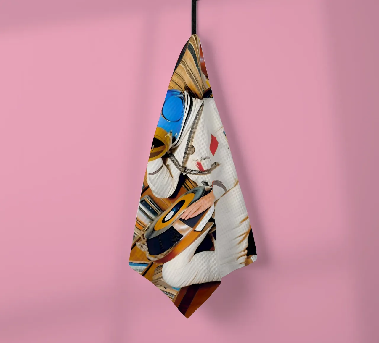 Sur La Fréquence de l’Espace torchon de ICONICA Art Studio