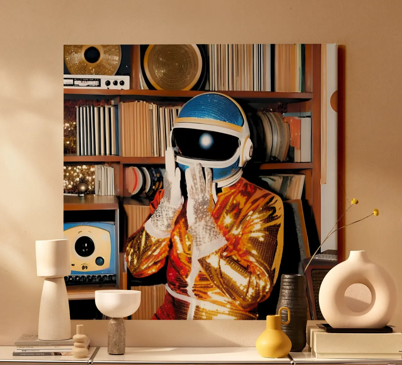Sinfonia di stelle tela con Cornice a cassetta da ICONICA Art Studio