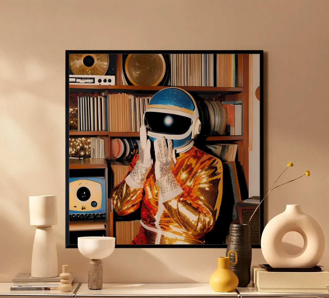 Sinfonia di stelle poster con telaio in legno da ICONICA Art Studio