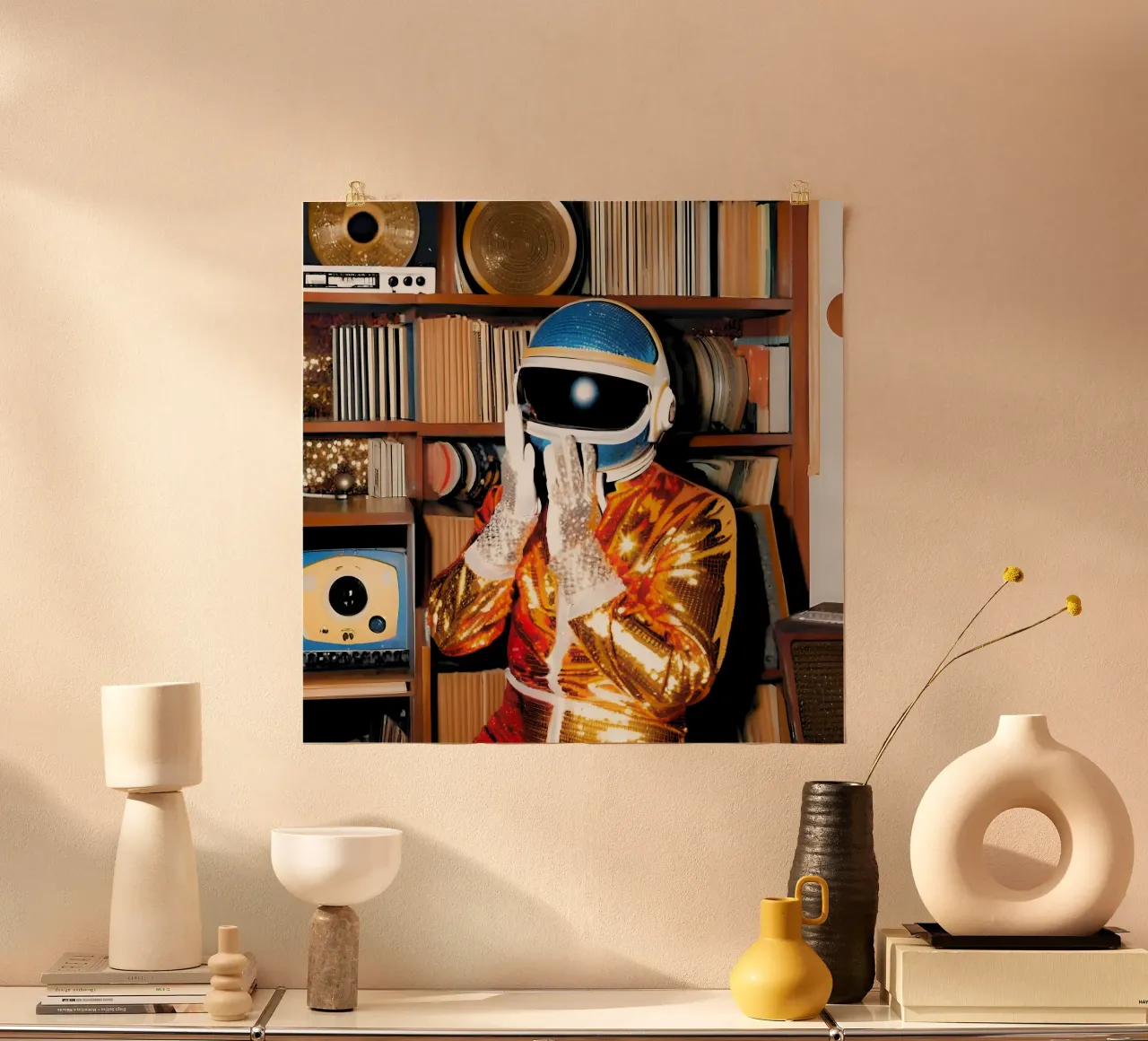 Sinfonia di stelle poster con telaio in legno da ICONICA Art Studio