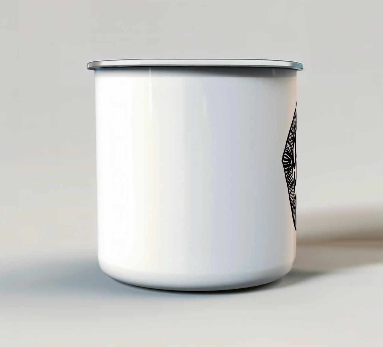 Use your voice | black & white tazza in smalto da modeern