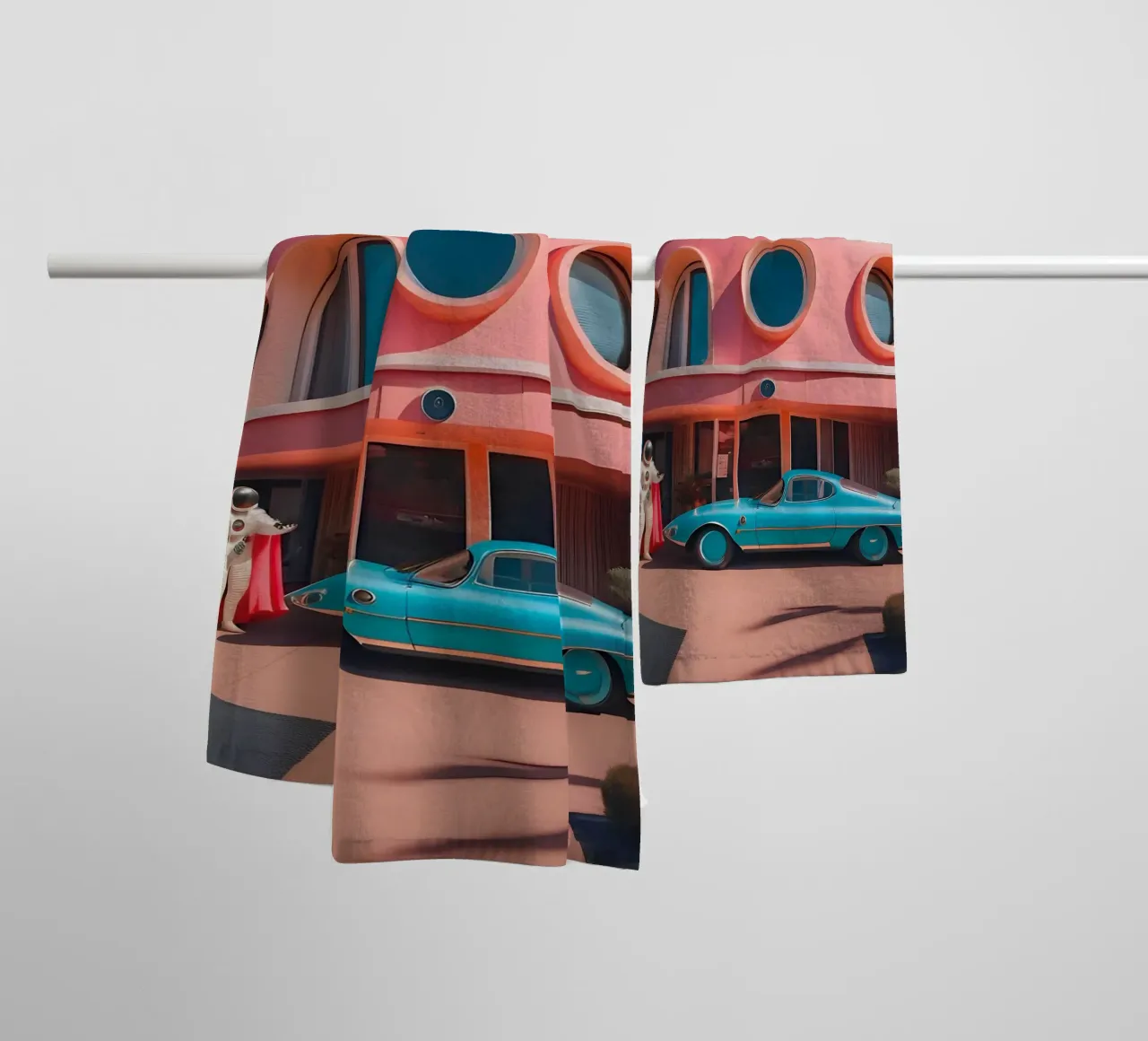 L'esploratore del passato asciugamano da bagno da ICONICA Art Studio