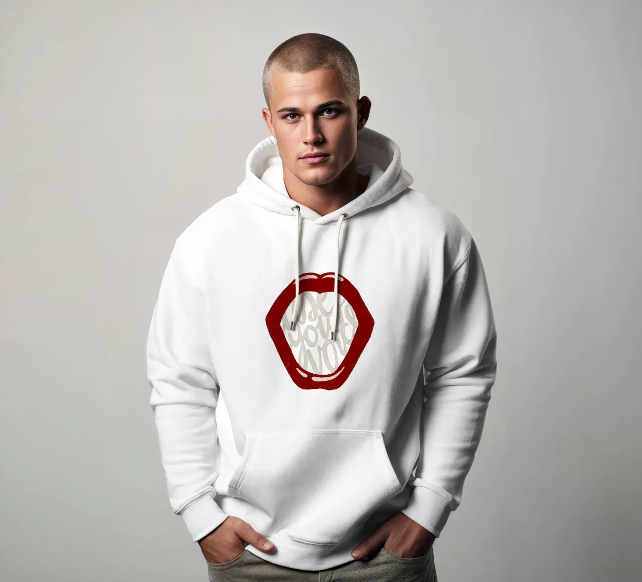 Use your voice hoodie van modeern