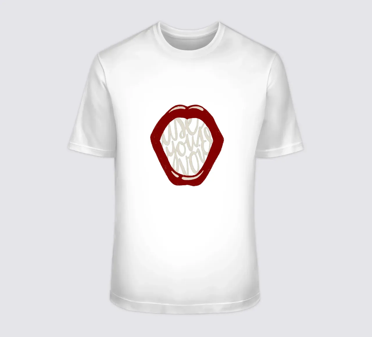 Use your voice t-shirt van modeern