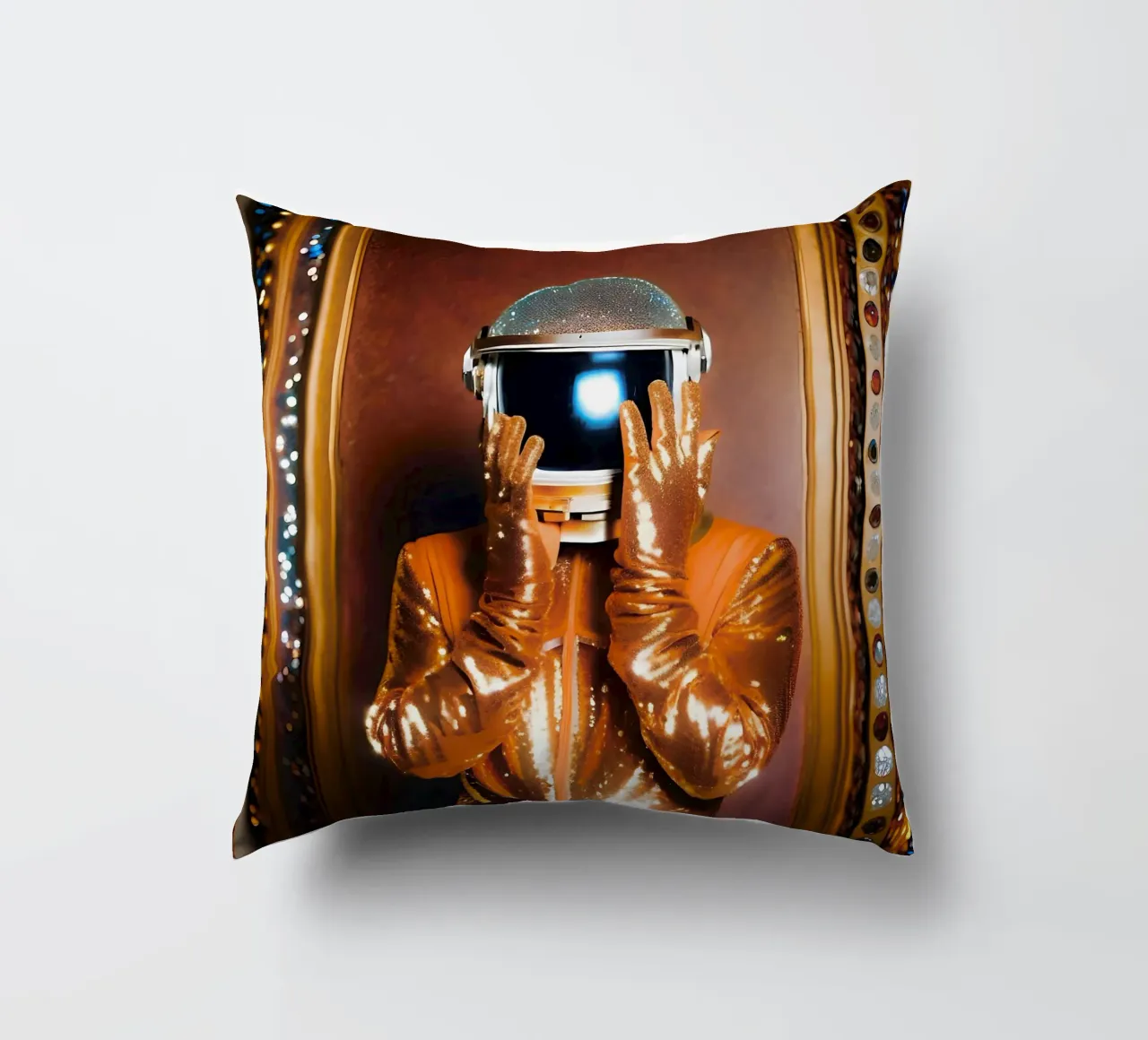 L'oro dell'universo cuscino da ICONICA Art Studio