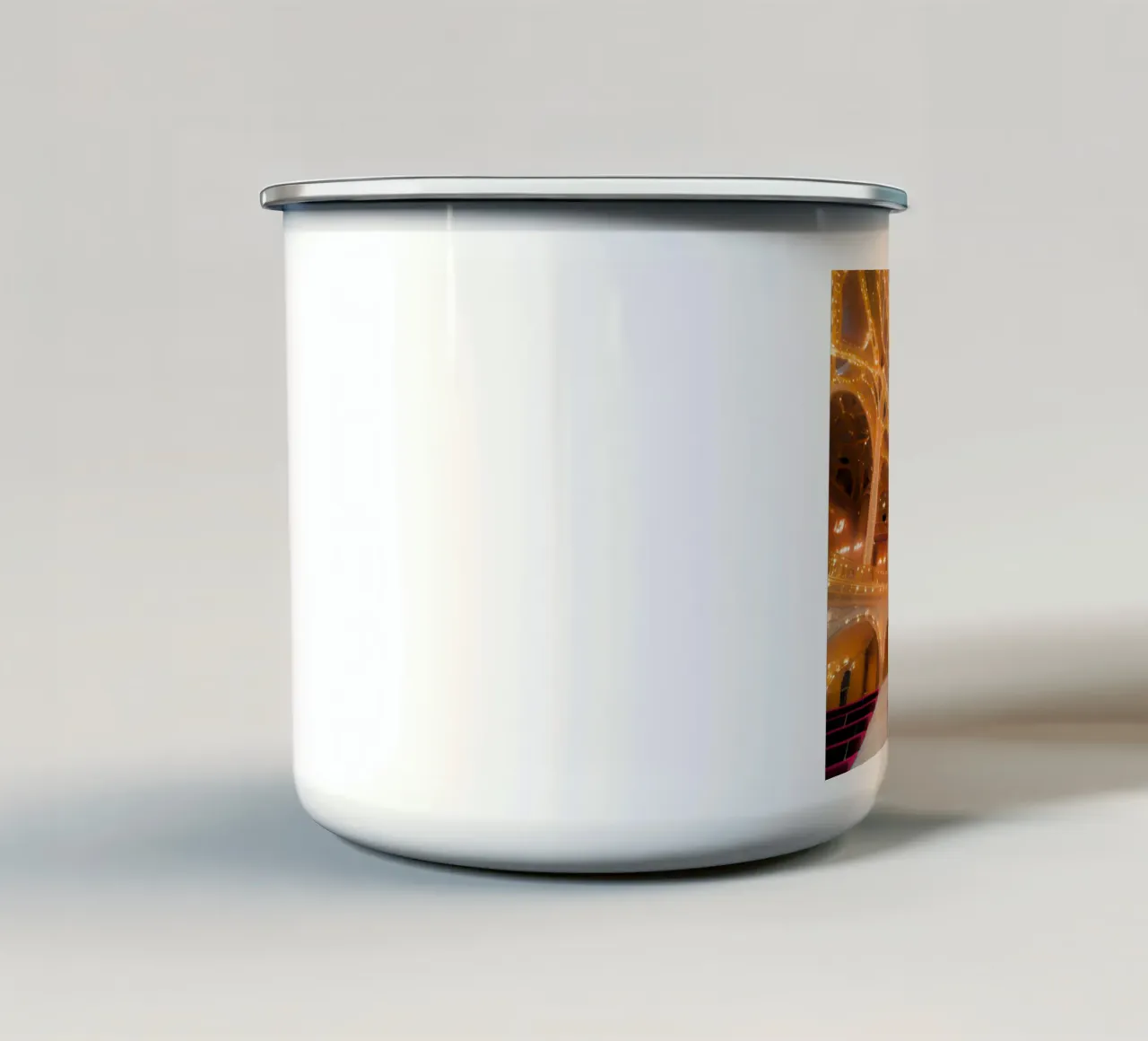 Interstellare e barocco tazza in smalto da ICONICA Art Studio