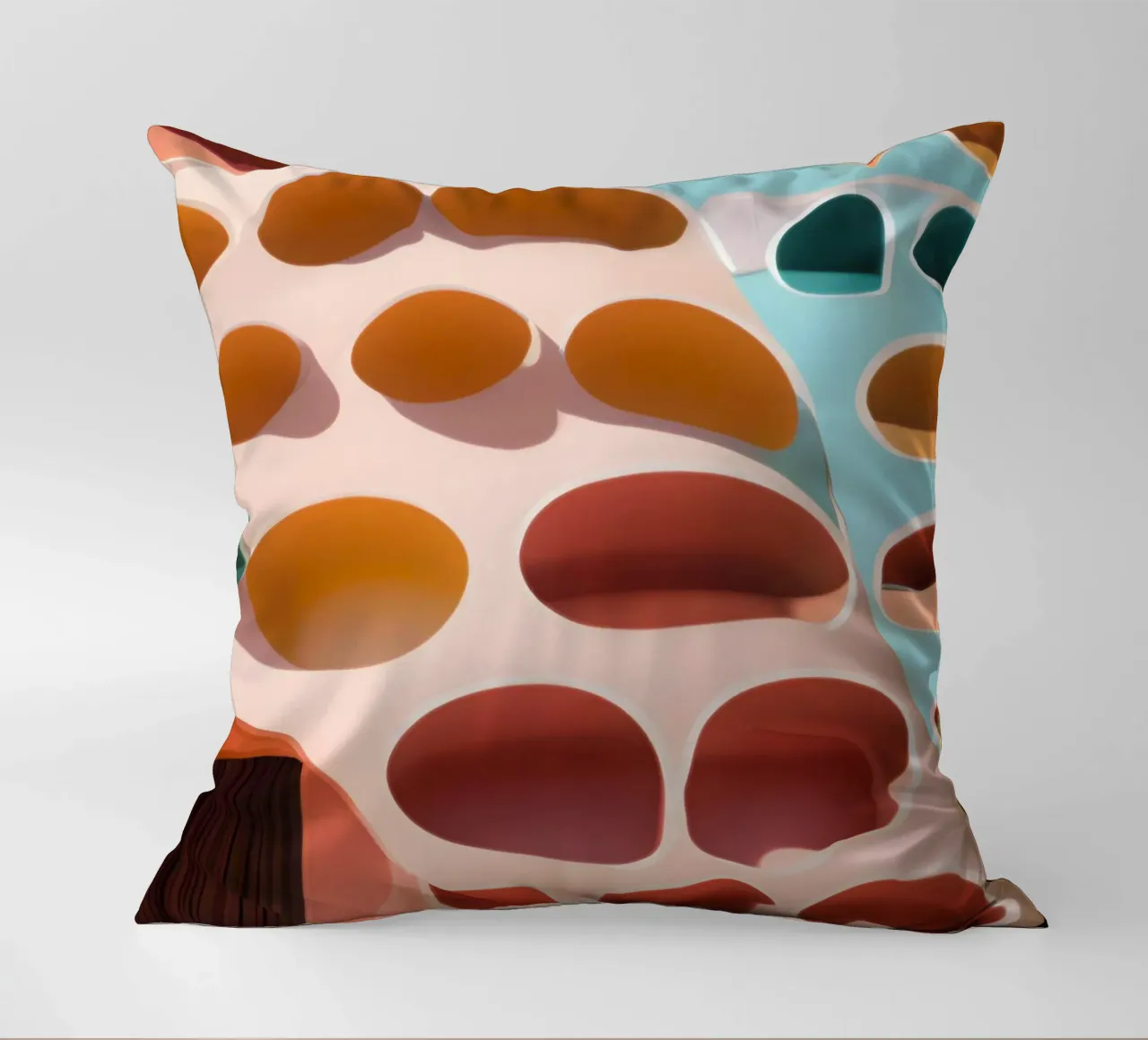 Architectural palette decorative cushion by ICONICA Art Studio