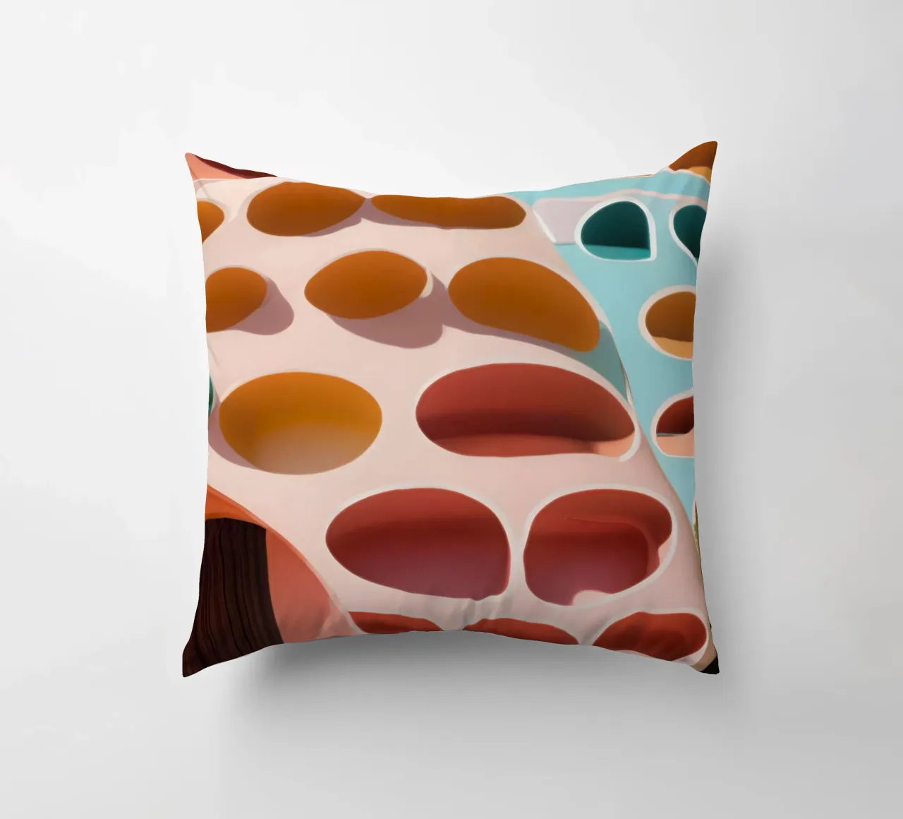 Architectural palette decorative cushion by ICONICA Art Studio