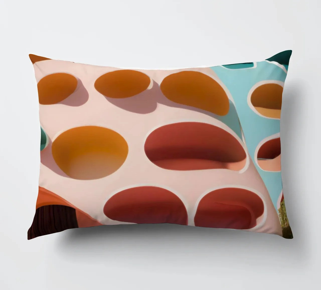 Architectural palette decorative cushion by ICONICA Art Studio