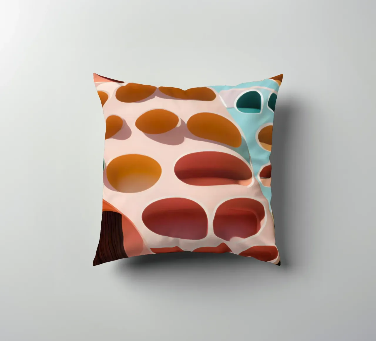 Architectural palette decorative cushion by ICONICA Art Studio