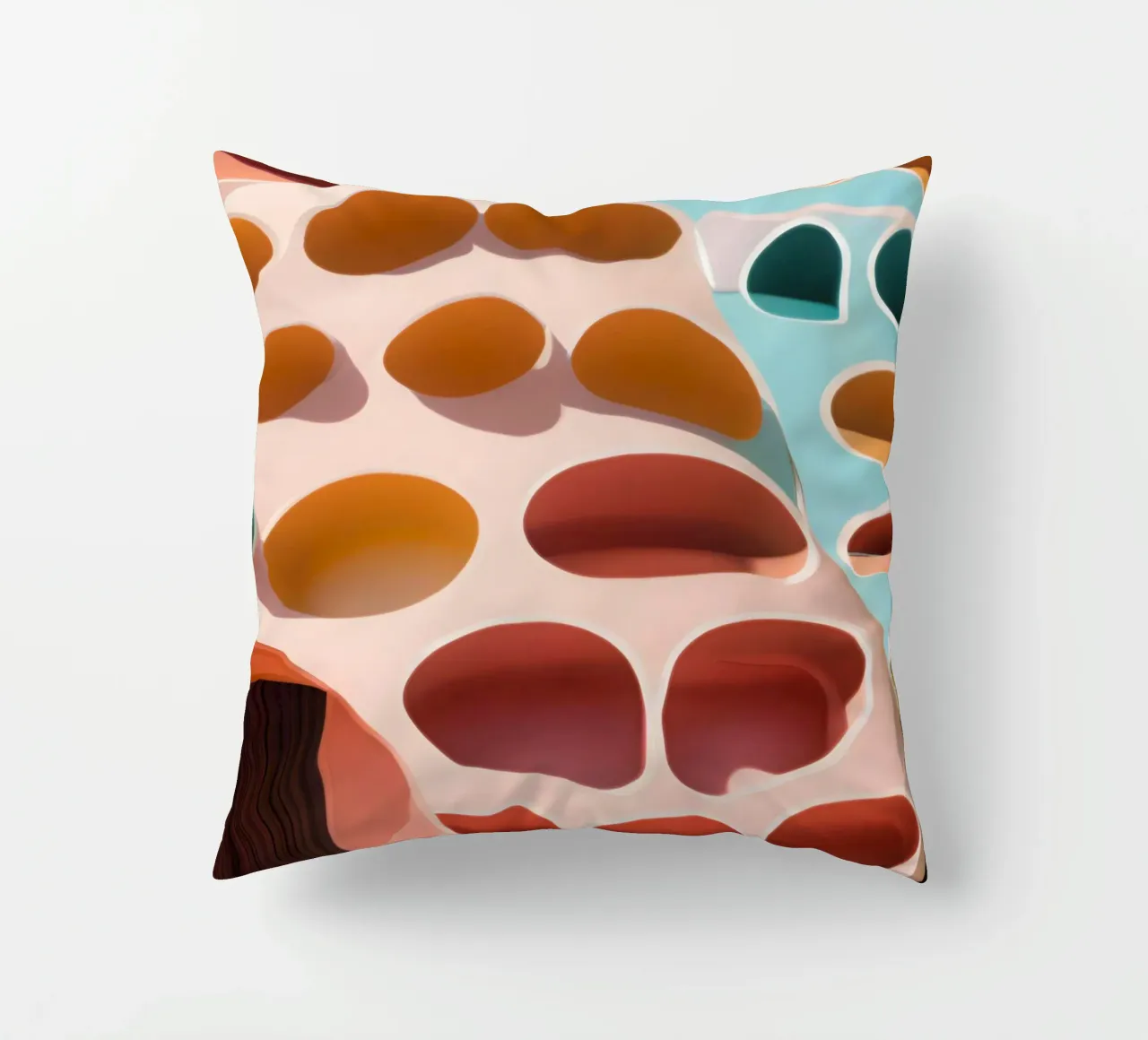 Architectural palette decorative cushion by ICONICA Art Studio