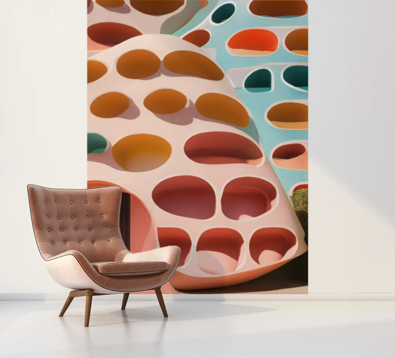 Architectural palette photo wallpaper by ICONICA Art Studio
