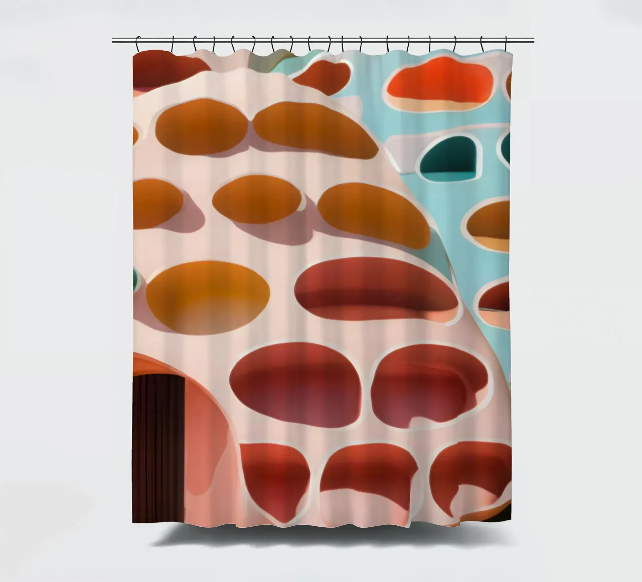 Architectural palette shower curtain by ICONICA Art Studio
