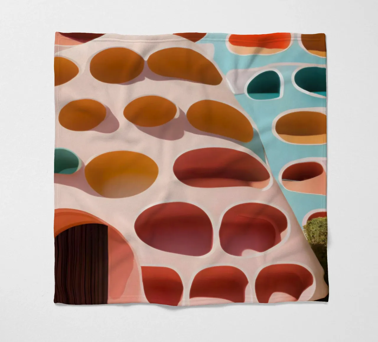 Architectonisch palet fleecedeken van ICONICA Art Studio