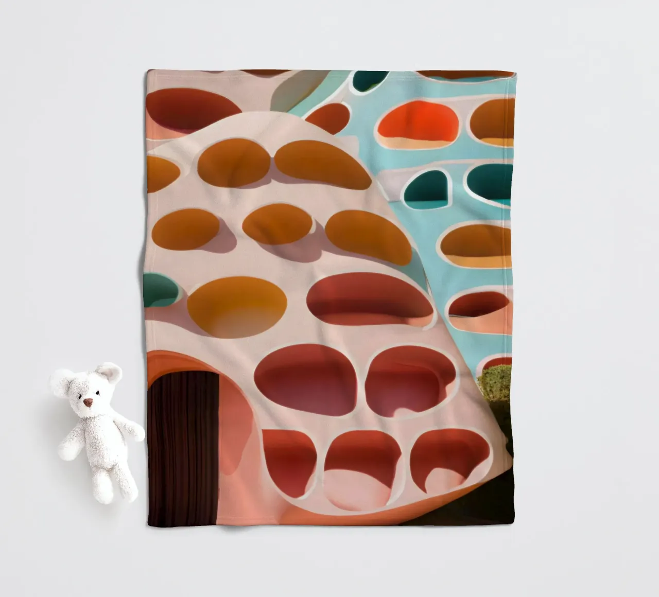 Architectonisch palet fleecedeken van ICONICA Art Studio