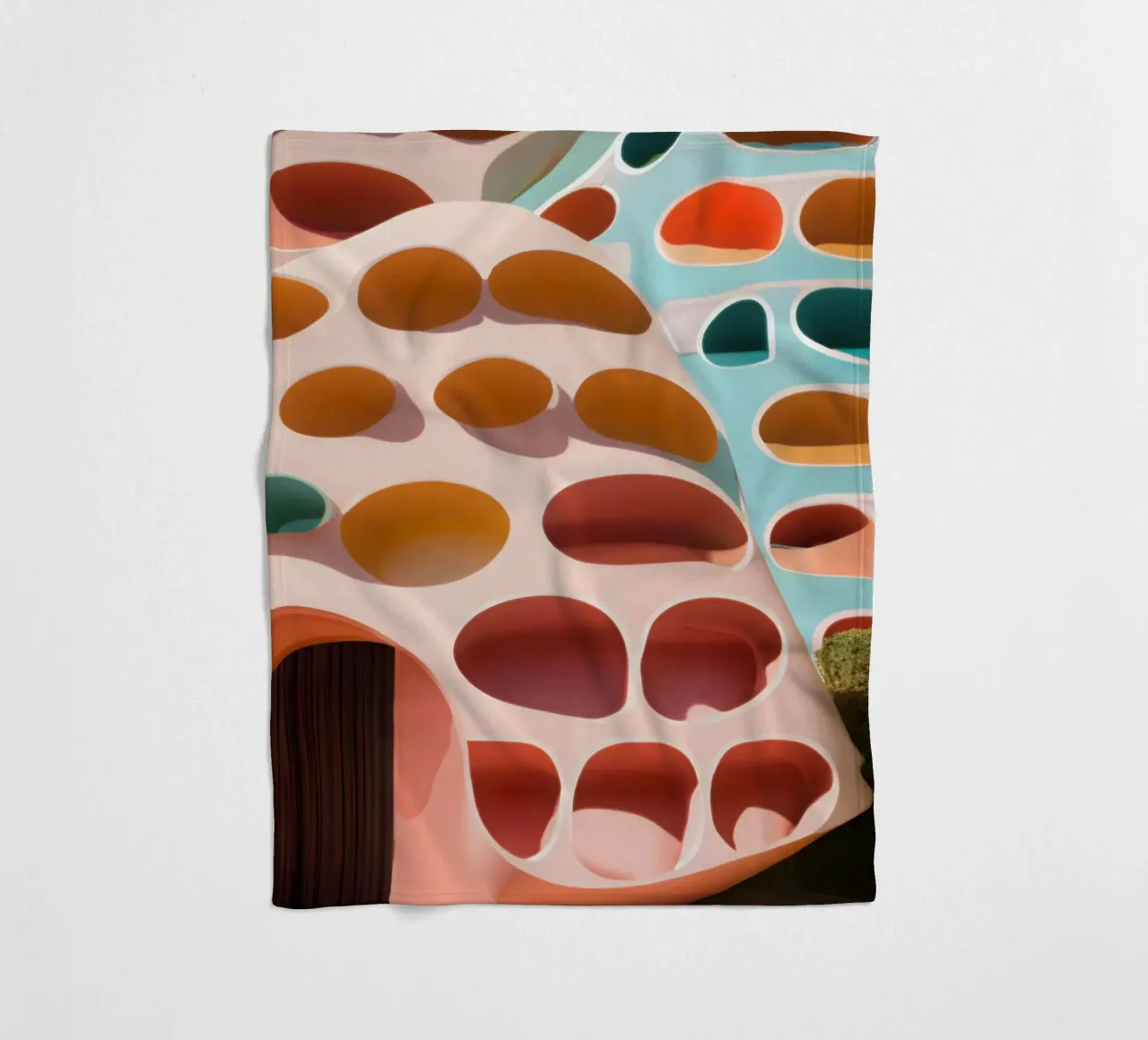 Architectonisch palet fleecedeken van ICONICA Art Studio