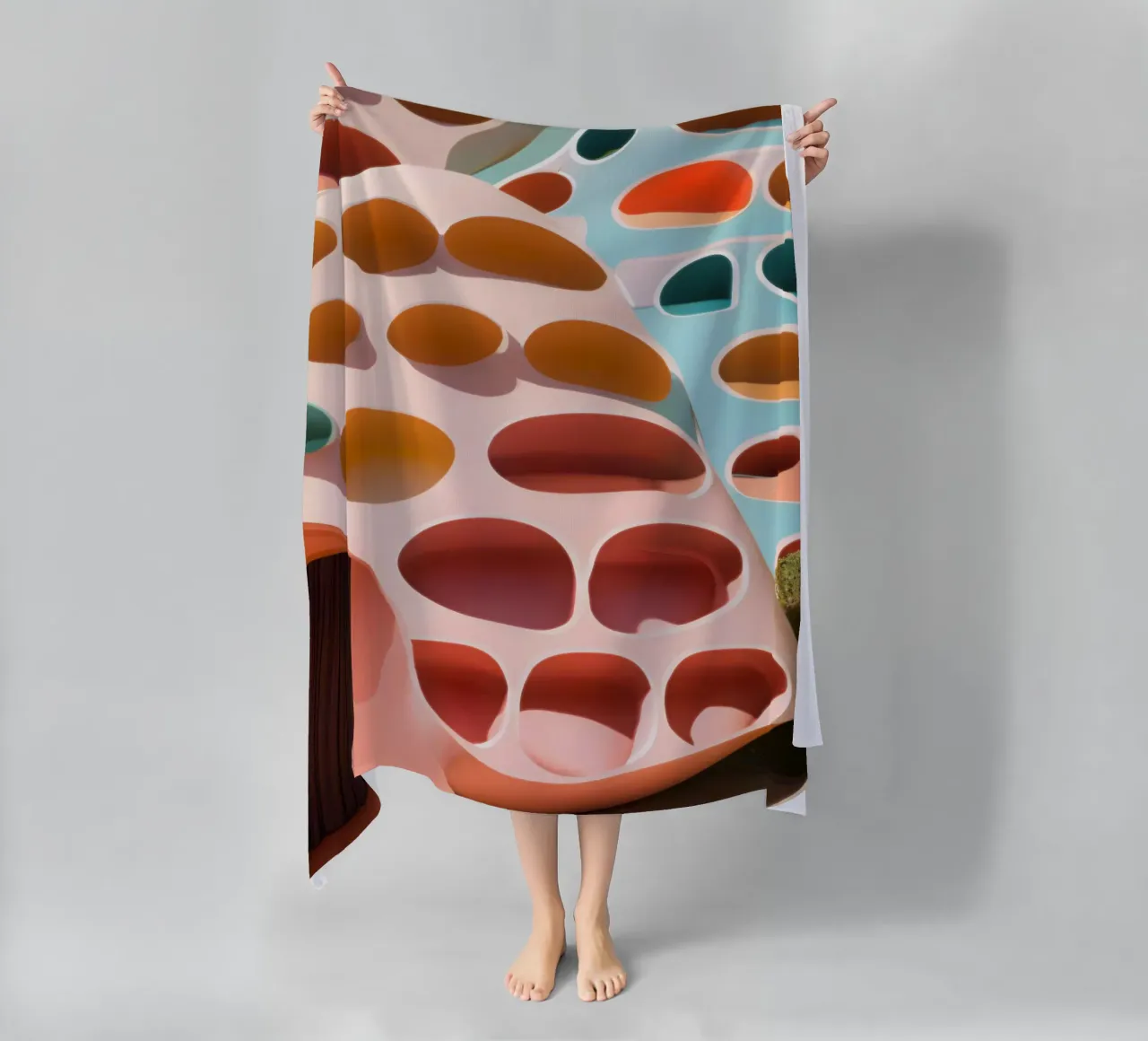 Architectural palette beach towel by ICONICA Art Studio