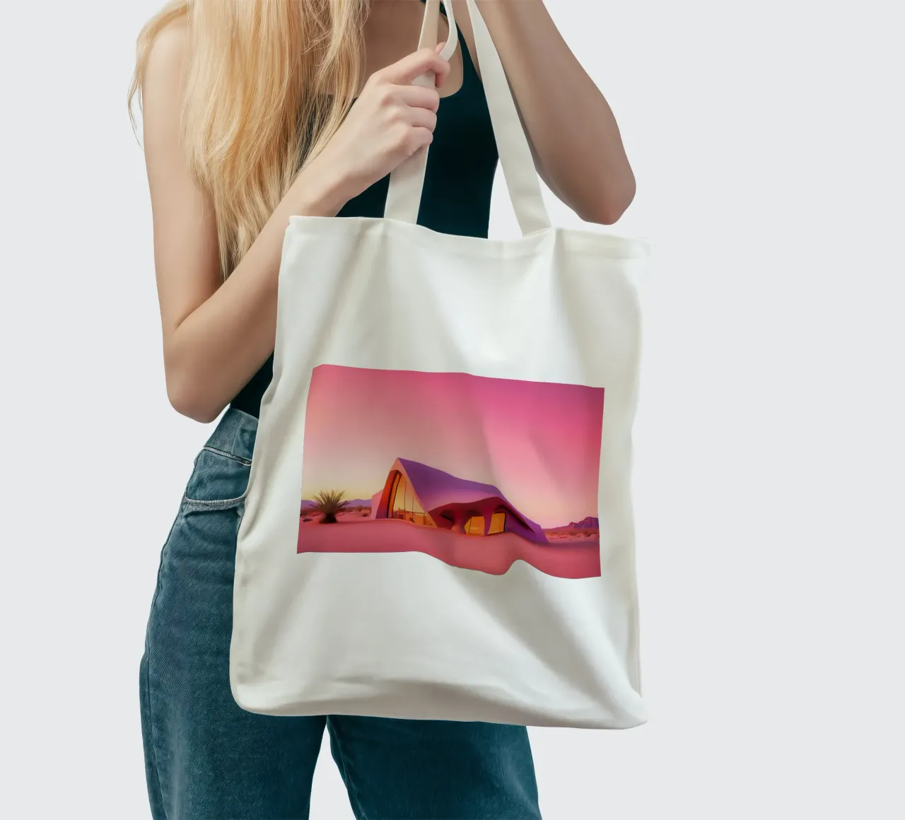 Architectural symphony tote bag by ICONICA Art Studio