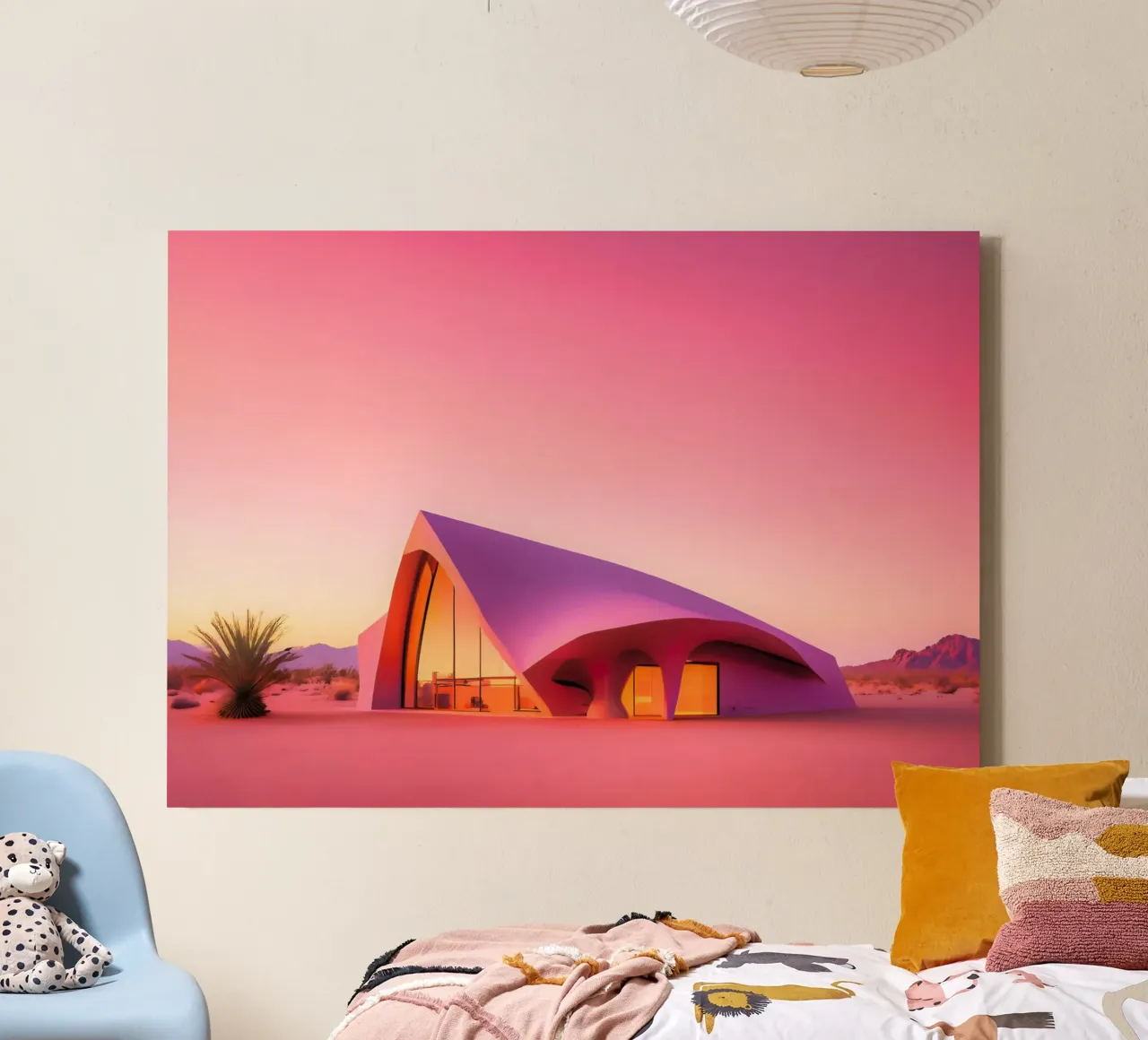 Bouwkundige symfonie canvas van ICONICA Art Studio