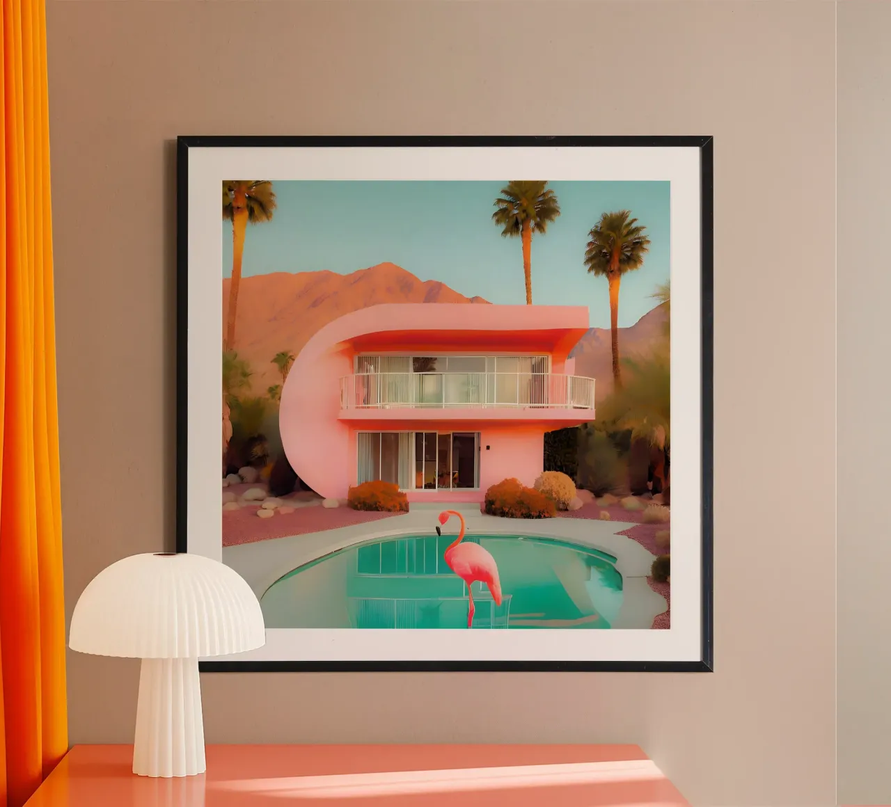 Oasi Vintage poster con telaio in legno da ICONICA Art Studio
