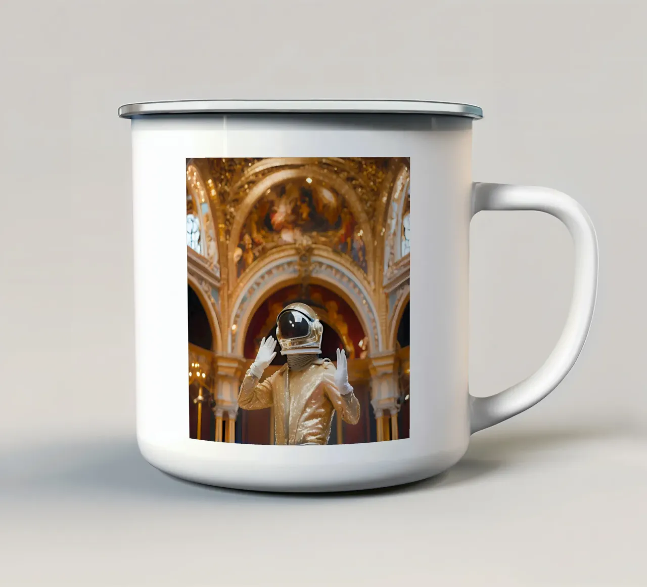 Esplorazione di lusso tazza in smalto da ICONICA Art Studio