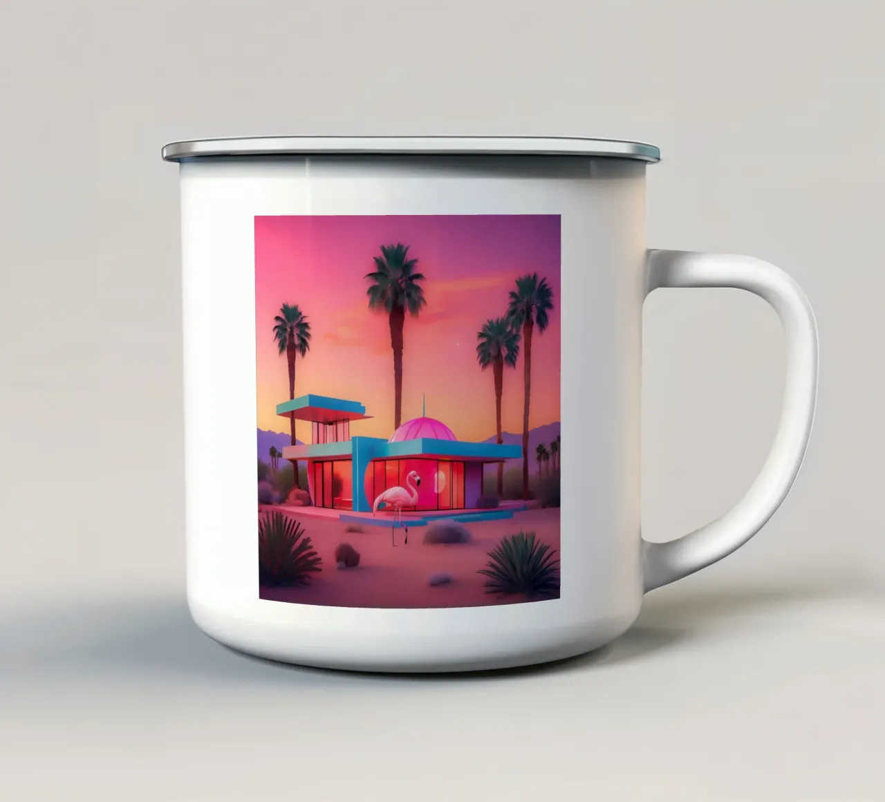 L'anima degli anni Settanta tazza in smalto da ICONICA Art Studio