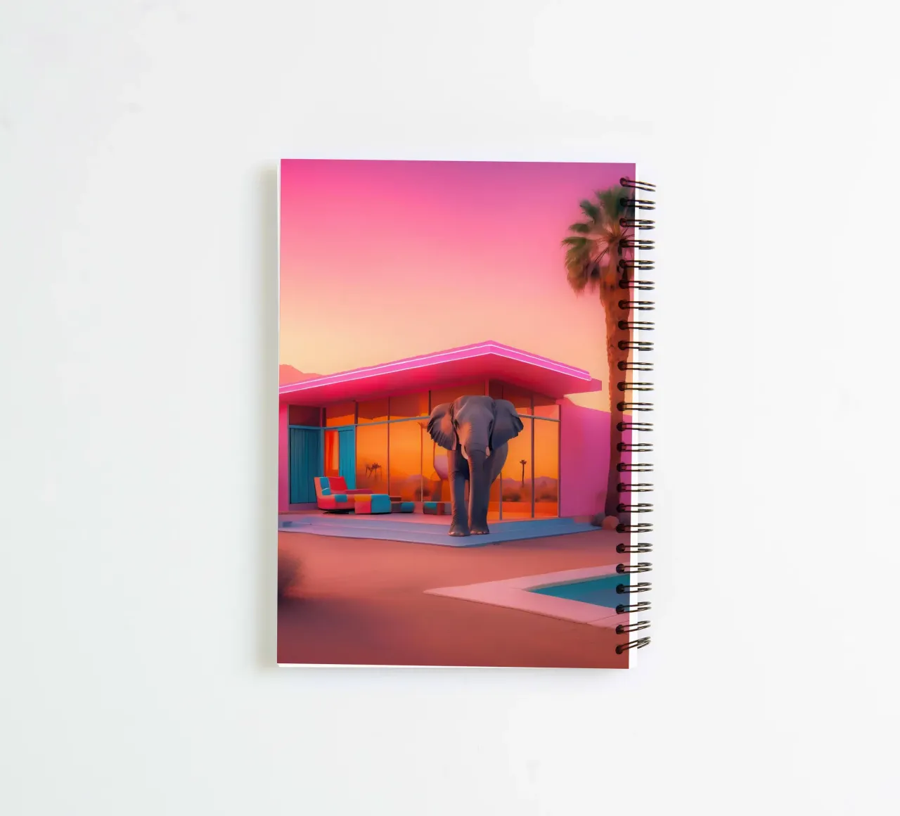 Refuge des Seventies spiral notebook by ICONICA Art Studio