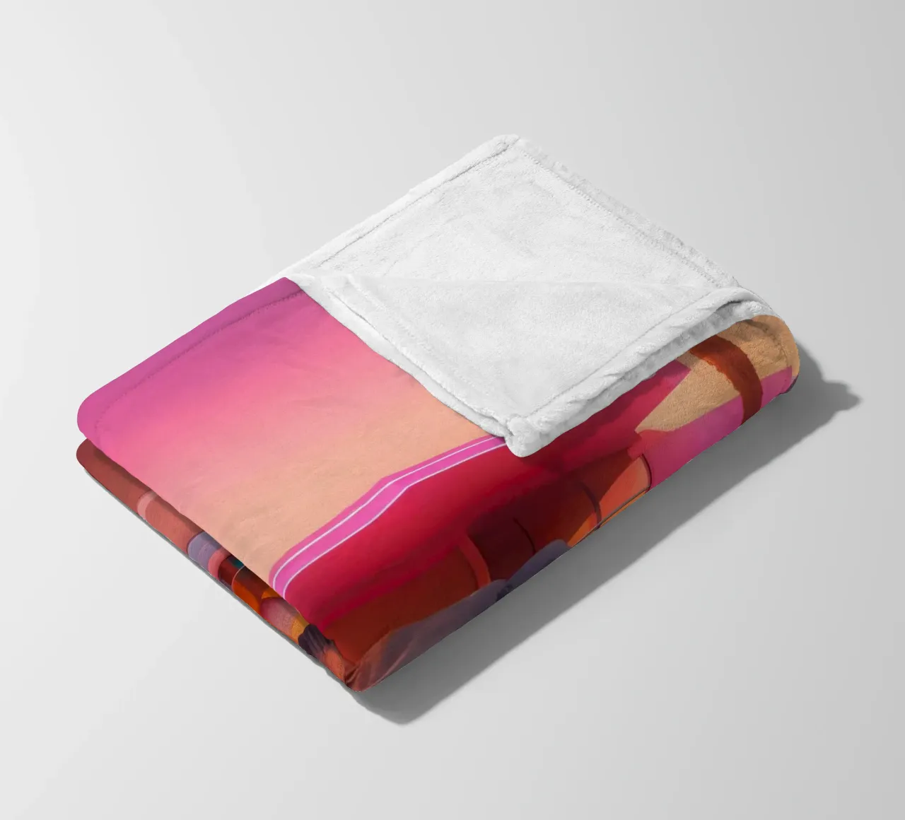 Refuge des Seventies fleece blanket by ICONICA Art Studio