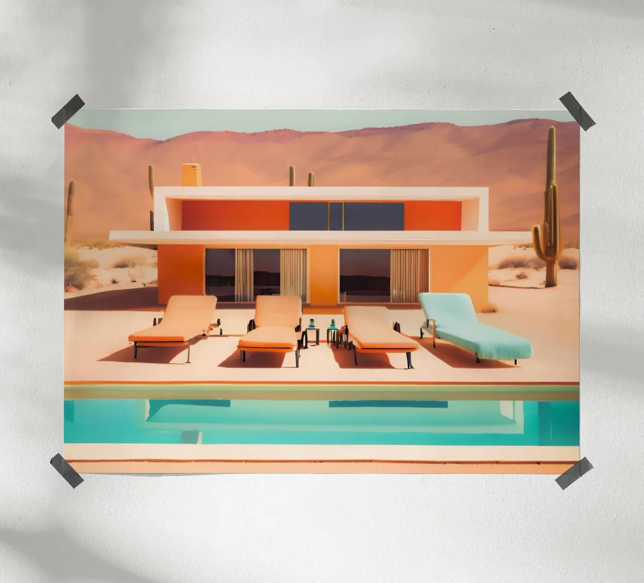 Un'oasi retrò e vintage poster con telaio in plastica da ICONICA Art Studio