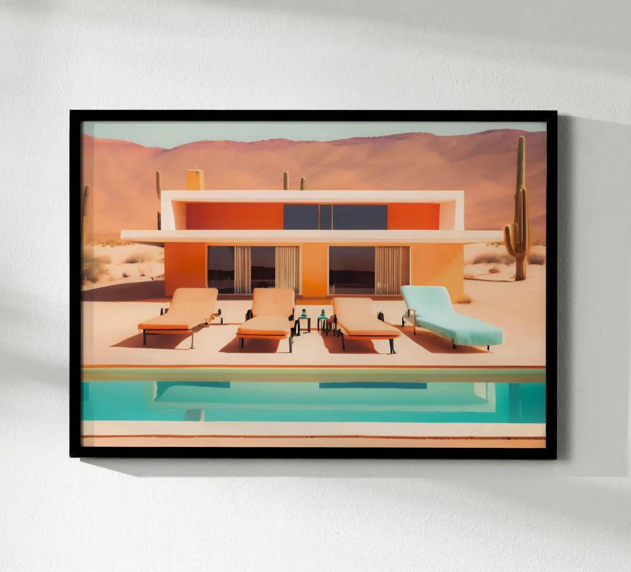 Un'oasi retrò e vintage poster con telaio in plastica da ICONICA Art Studio