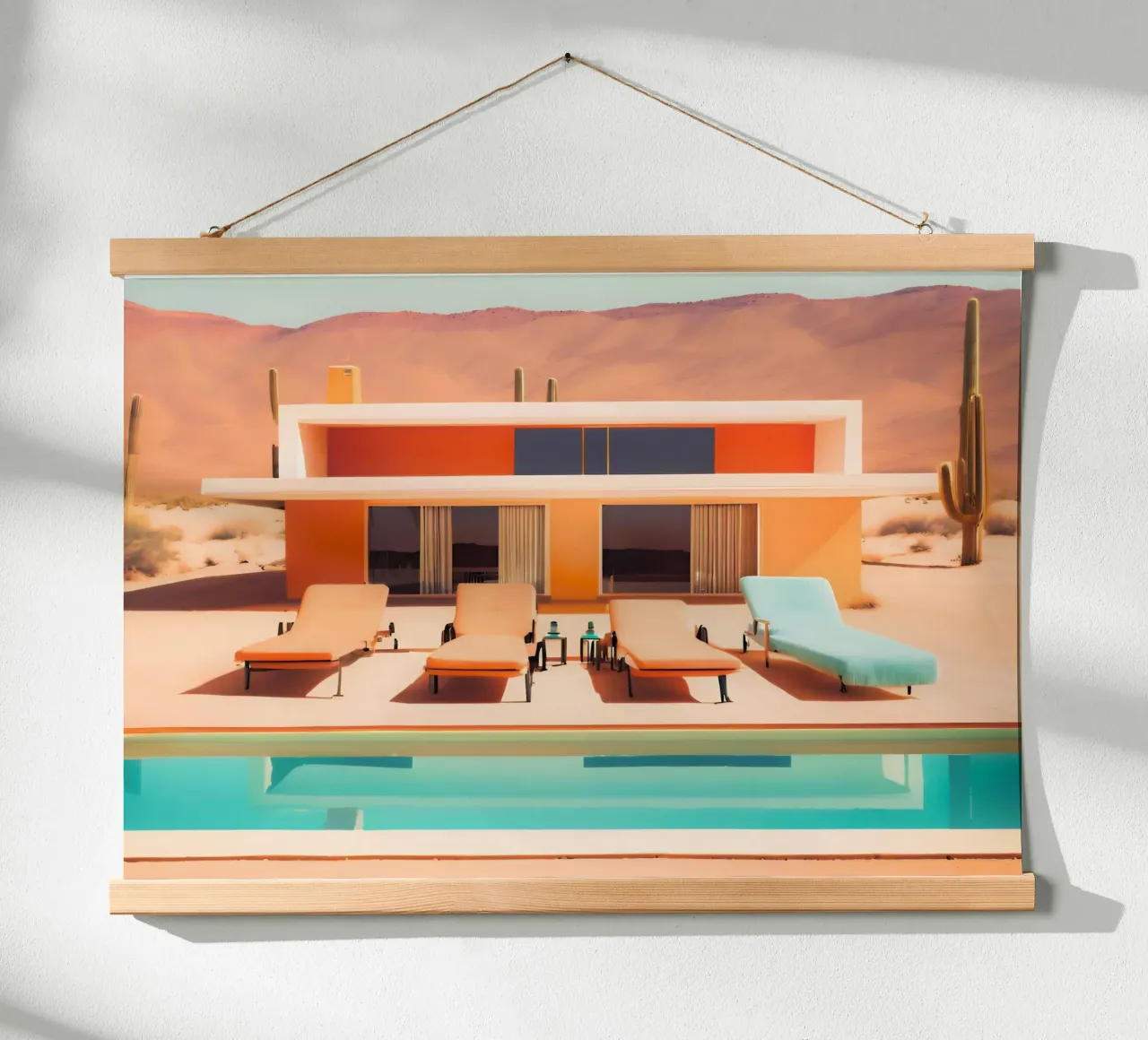 Un'oasi retrò e vintage poster con telaio in plastica da ICONICA Art Studio