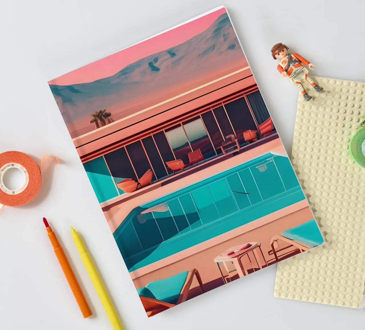 The elegance of the desert notebook by ICONICA Art Studio