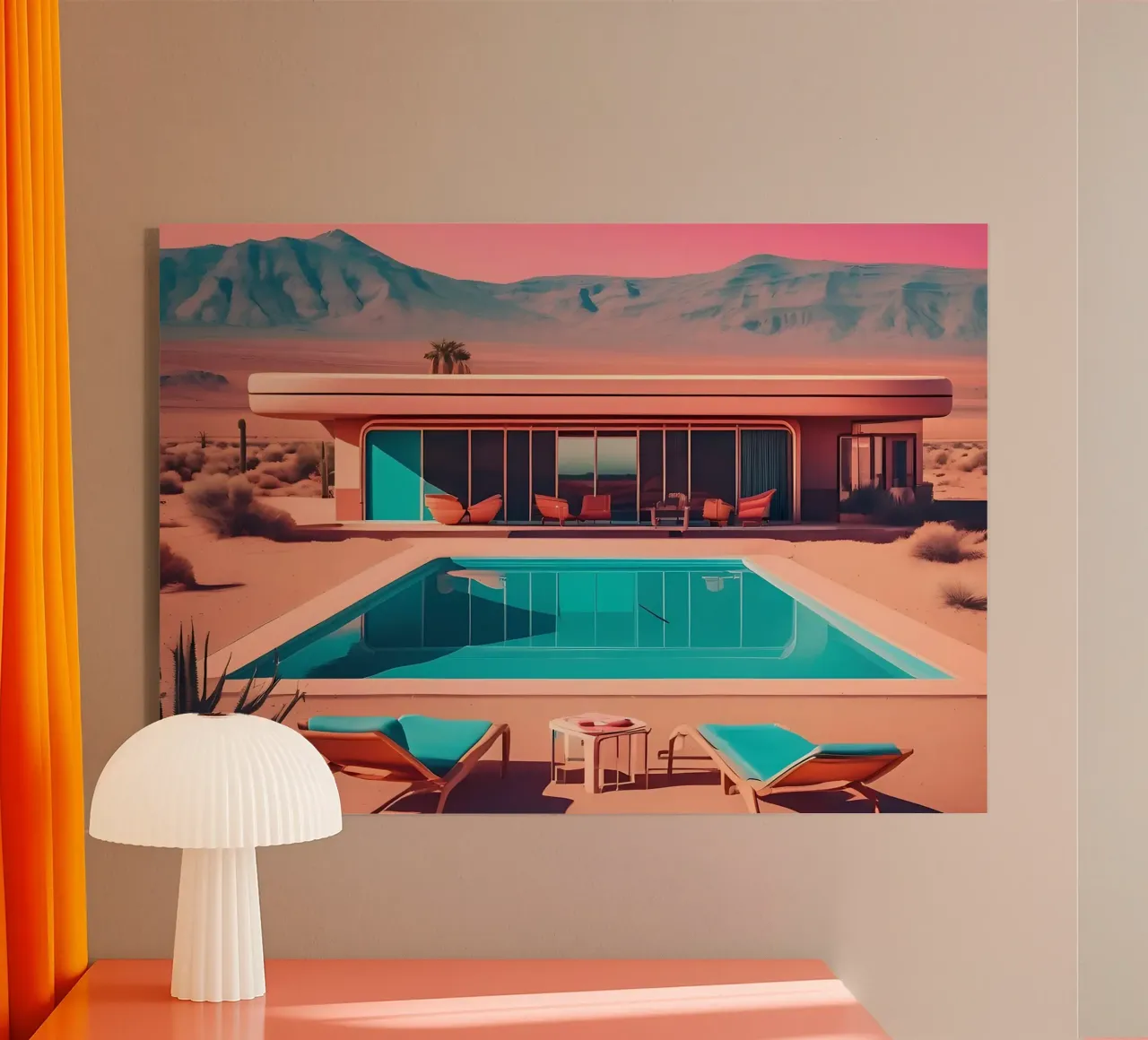 The elegance of the desert acrylic glass by ICONICA Art Studio