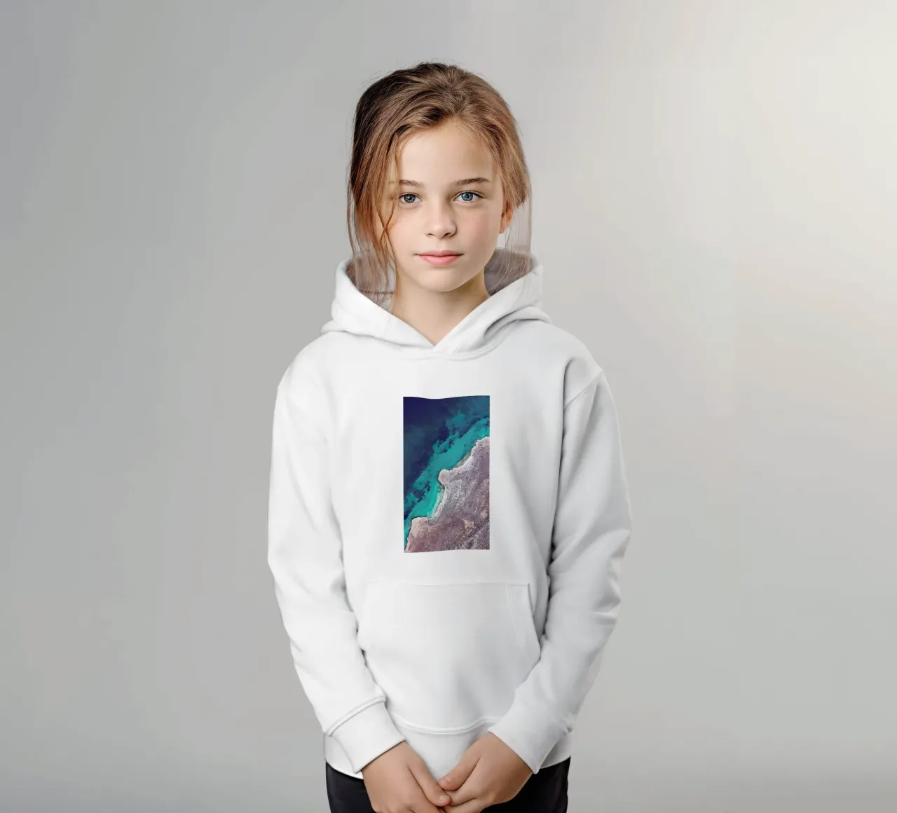 Shark Bay 9 kids hoodie by Simon Butterworth