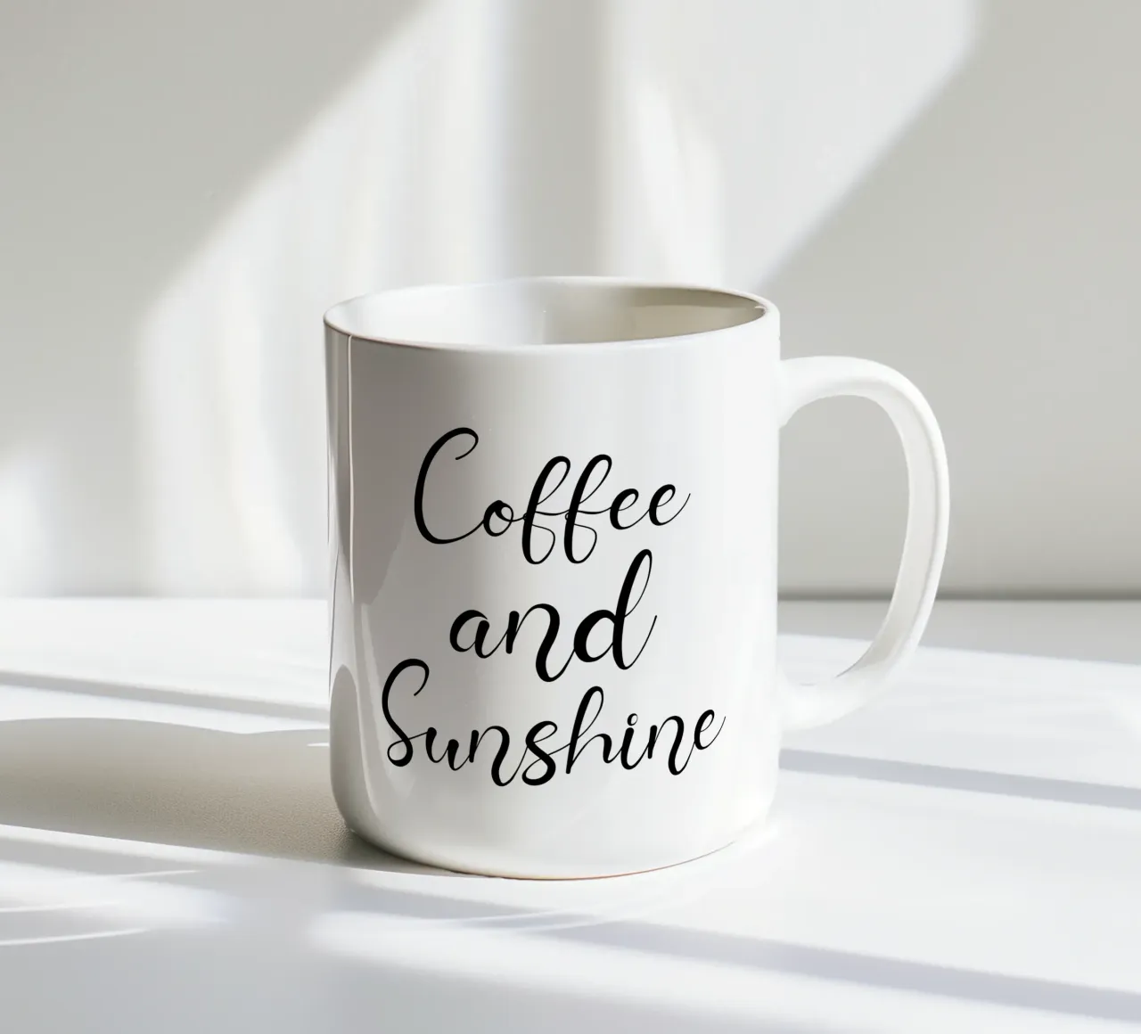 Coffee and Sunshine ceramic mug by Shark Printables