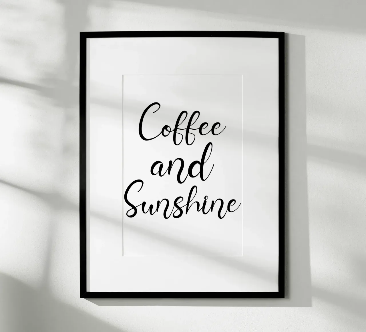 Coffee and Sunshine poster con telaio in legno da Shark Printables