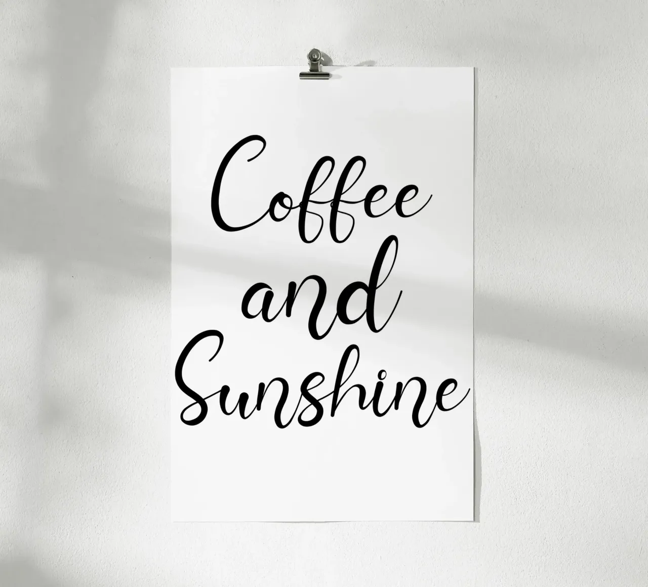 Coffee and Sunshine poster con telaio in legno da Shark Printables