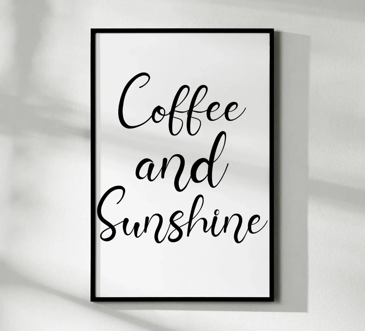 Coffee and Sunshine poster con telaio in legno da Shark Printables