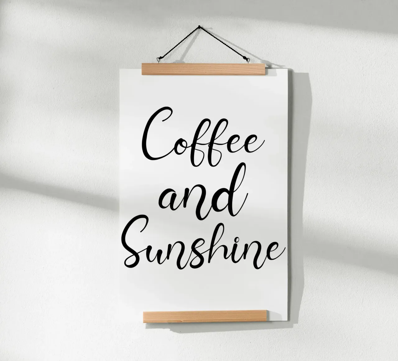 Coffee and Sunshine poster con telaio in legno da Shark Printables