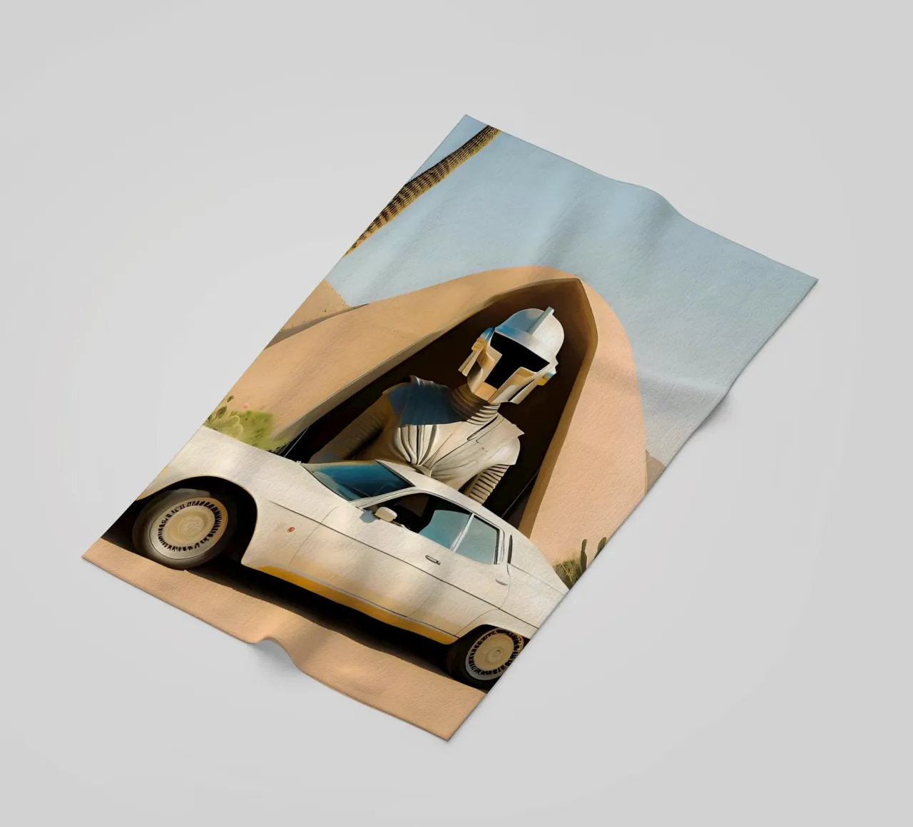 Desert dream beach towel by ICONICA Art Studio