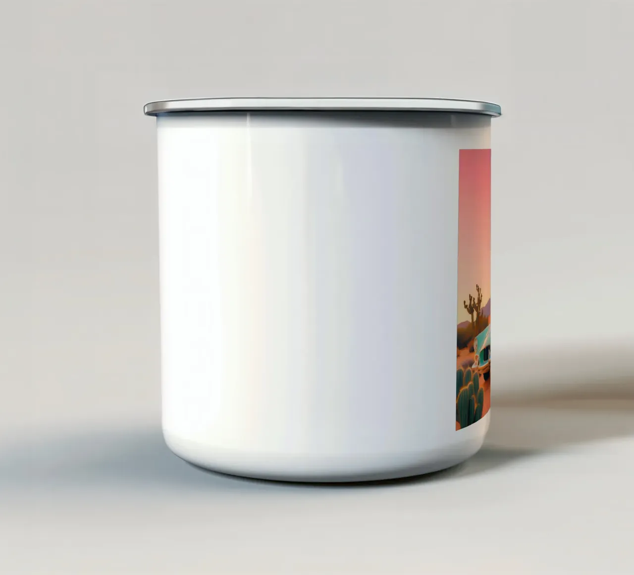 Scappatella Intemporella tazza in smalto da ICONICA Art Studio