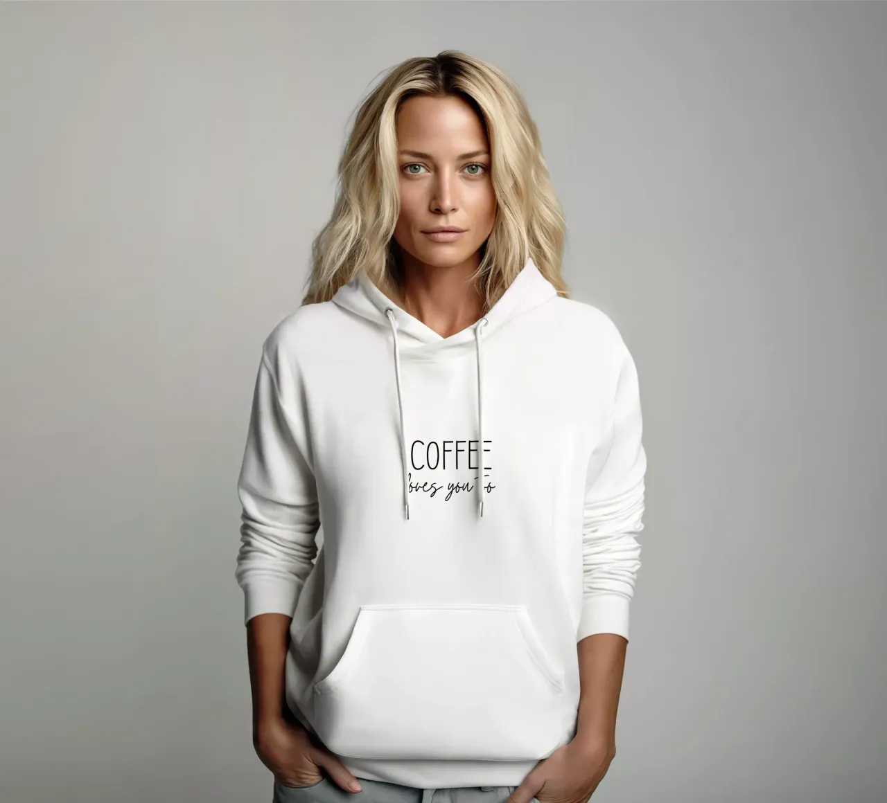 Coffee Loves You Too felpa con cappuccio da Shark Printables