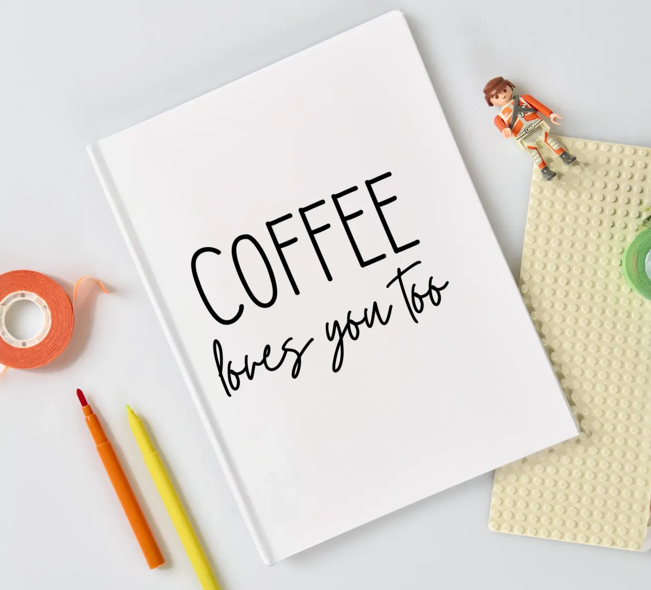 Coffee Loves You Too notebook by Shark Printables