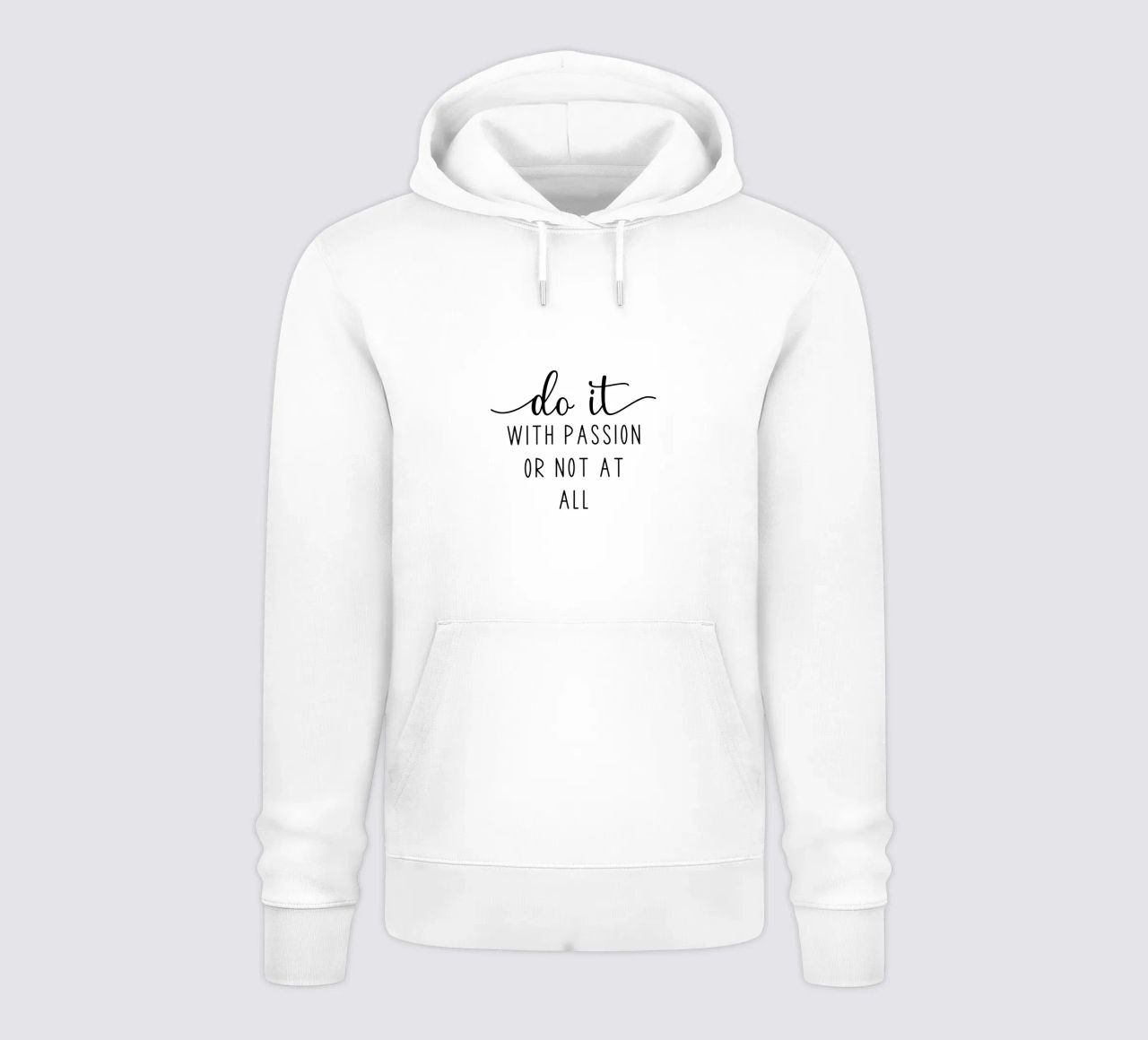 Do it With Passion or Not at All Motivational felpa con cappuccio da Shark Printables