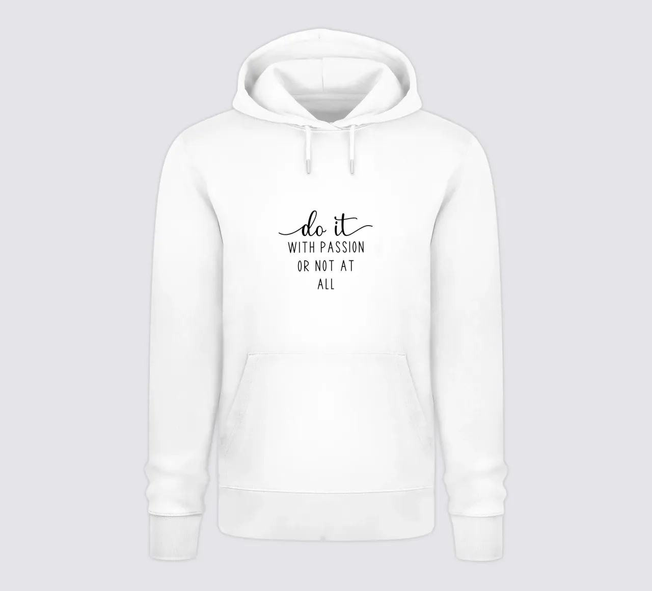 Do it With Passion or Not at All Motivational sudadera con capucha de Shark Printables