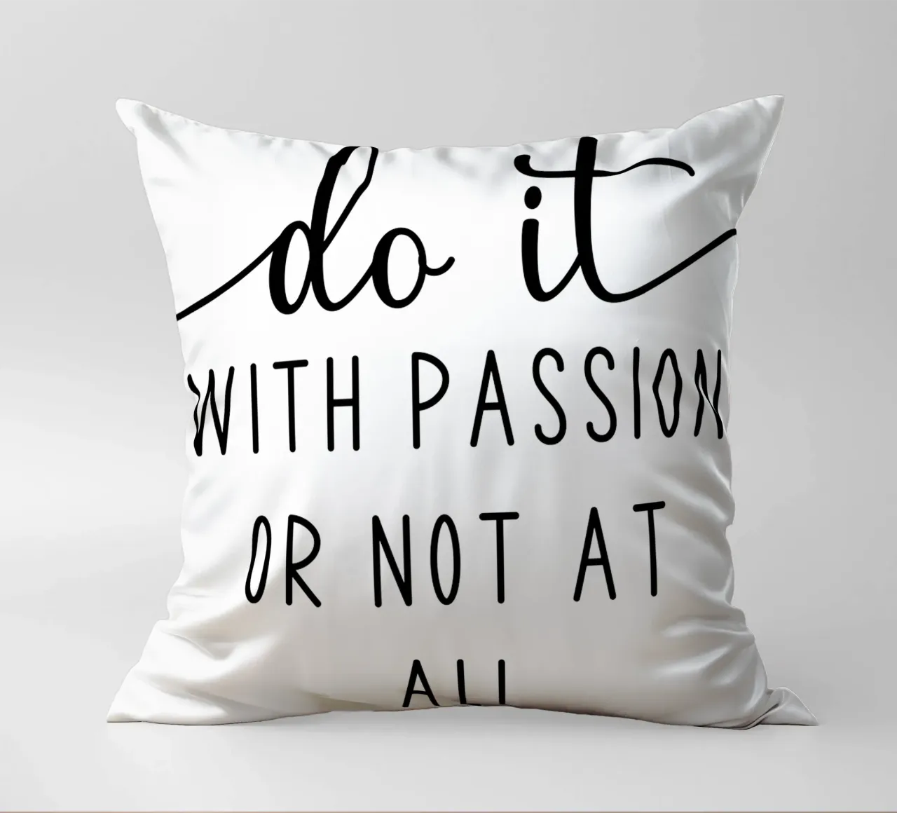 Do it With Passion or Not at All Motivational cuscino da Shark Printables